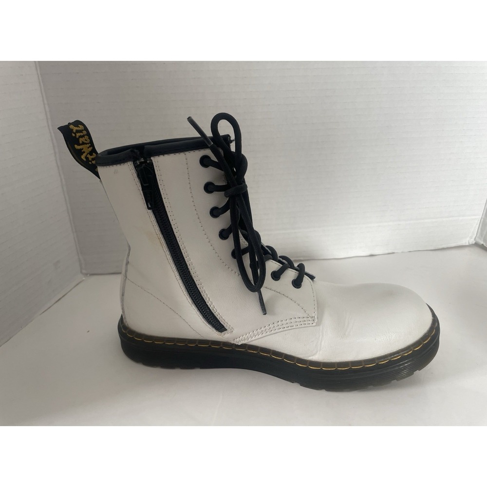 Doc Martens Luana White Leather Combat Boots Women's US Women's 6 Men's 5 - Picture 7 of 10